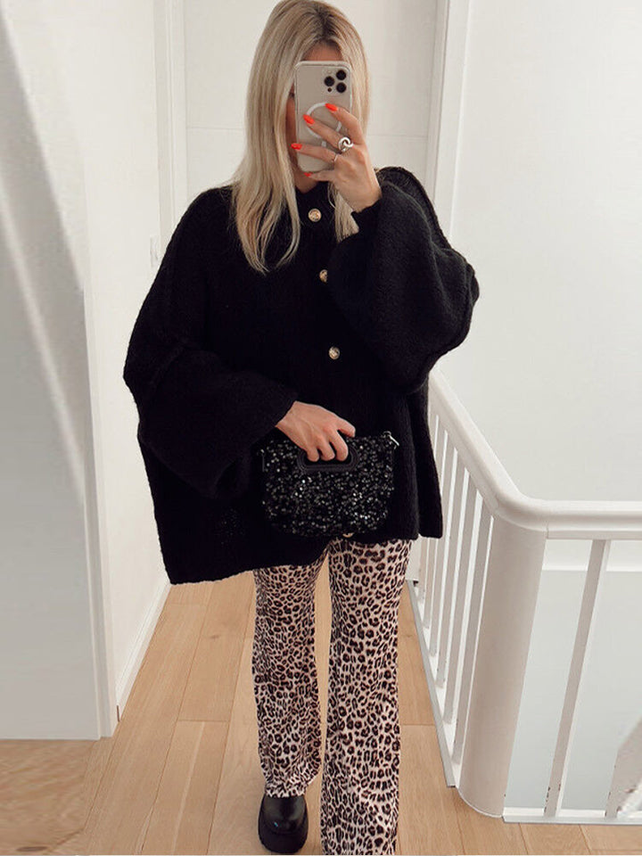 Damen Strickjacke mit oversized Schnitt und eleganten Knopfdetails Drune