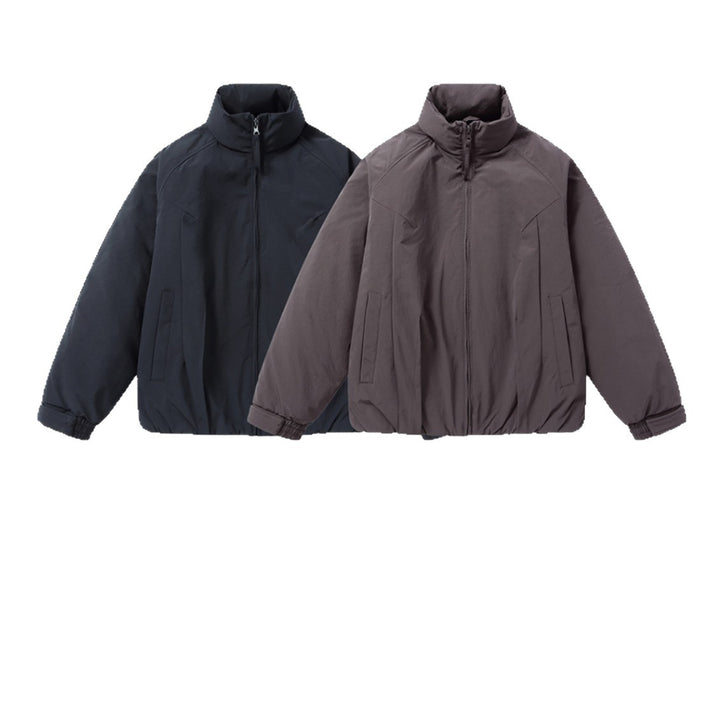 Herren Kurz‑Pufferjacke mit schützendem Stehkragen, verdecktem Reißverschluss und elastischem Saum Drune