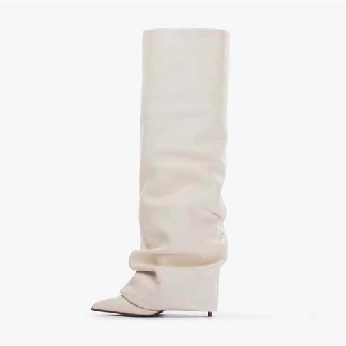 Damen Slouchy Hochhackige Stiletto Stiefel Drune