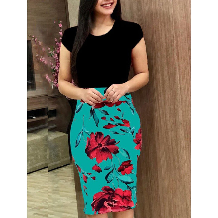 Damen Figurbetontes Wickelkleid mit streifigem Design und schickem Taillengürtel Drune