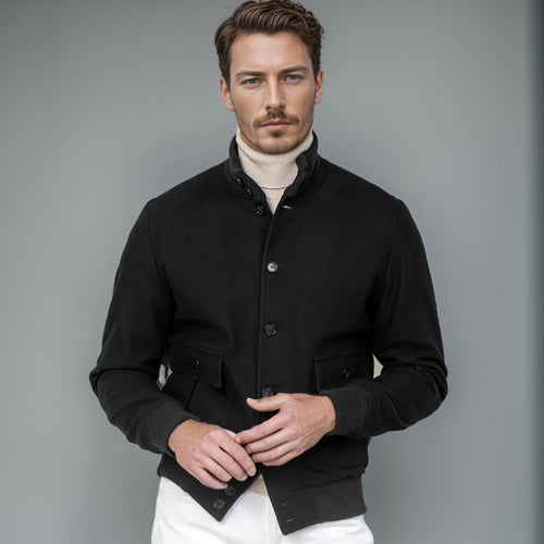 Herren modische Wolljacke mit warmem Innenfutter Drune