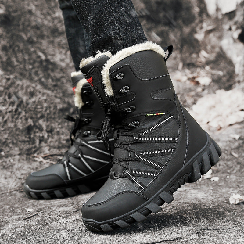 Damen Gefütterte Winterstiefel mit Kunstfellrand, wasserdichter Konstruktion und griffiger Profilsohle Drune