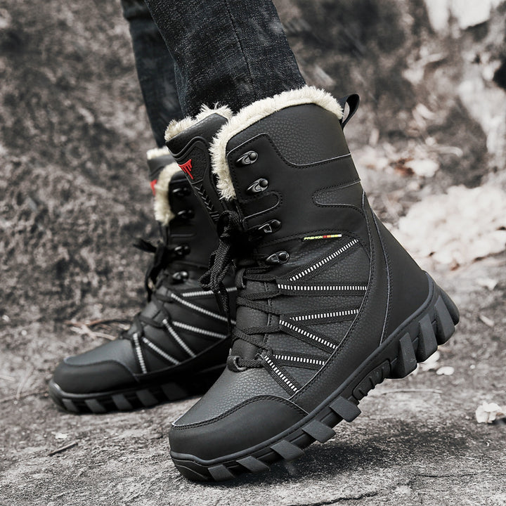 Damen Gefütterte Winterstiefel mit Kunstfellrand, wasserdichter Konstruktion und griffiger Profilsohle Drune