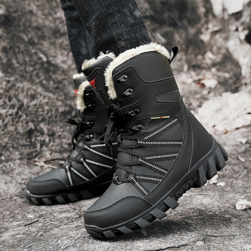 Damen Gefütterte Winterstiefel mit Kunstfellrand, wasserdichter Konstruktion und griffiger Profilsohle Drune