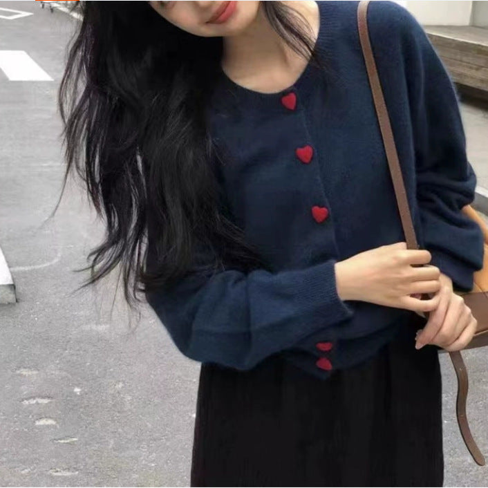Damen weicher Strickcardigan mit Knöpfen und Rippstruktur Drune