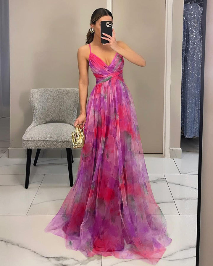 Maxikleid für Damen mit gedrehtem Frontdetail Drune