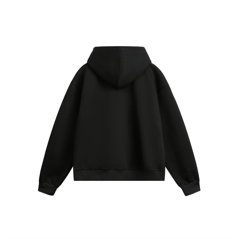 Unisex Leichte Oversize‑Kapuzen‑Sweatjacke mit durchgehendem Reißverschluss, Raglanärmeln und Eingrifftaschen Drune