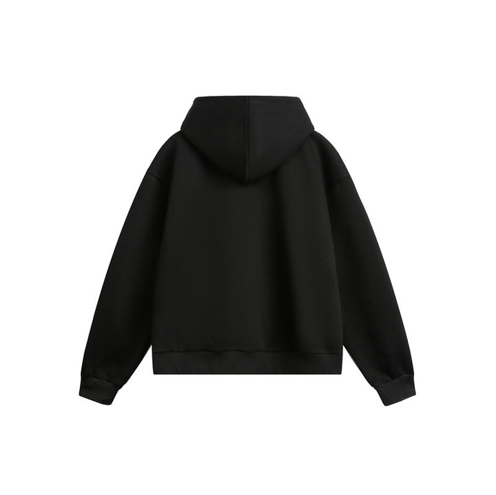 Unisex Leichte Oversize‑Kapuzen‑Sweatjacke mit durchgehendem Reißverschluss, Raglanärmeln und Eingrifftaschen Drune