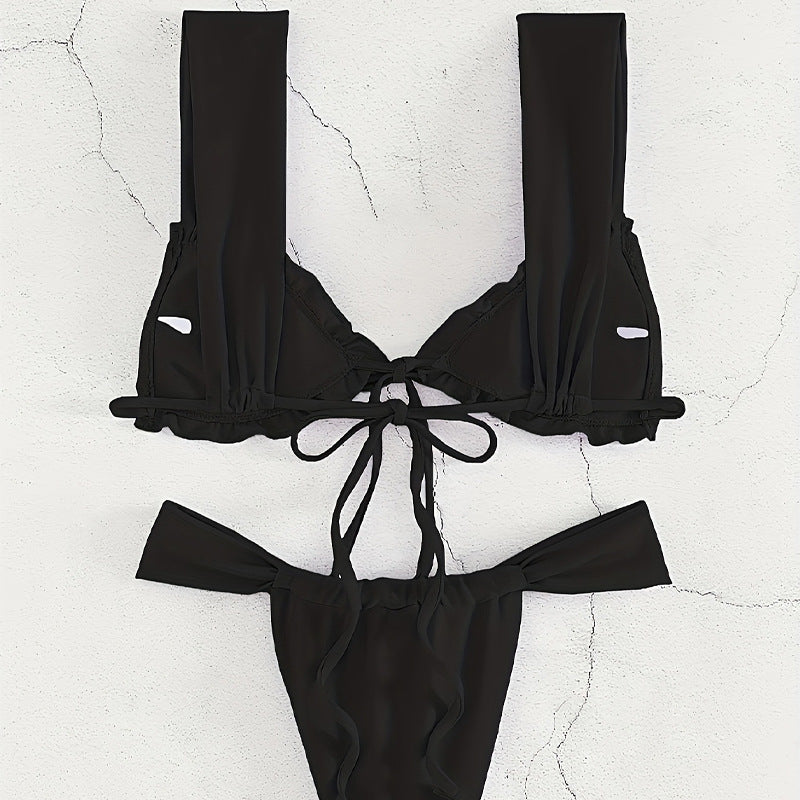 Damen Triangel-Bikini mit verstellbarem Bindeband und modischem Design Drune