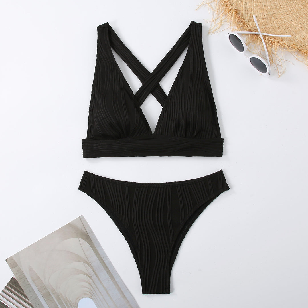 Damen Raffiniertes Triangel-Bikini-Set Drune