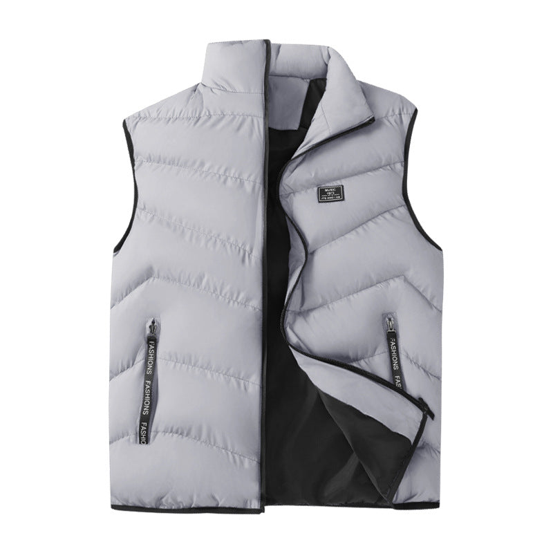 Herren Packbare Microfaser‑Steppweste mit Thermoisolierung, hohem Kragen und sicheren Ziptaschen Drune