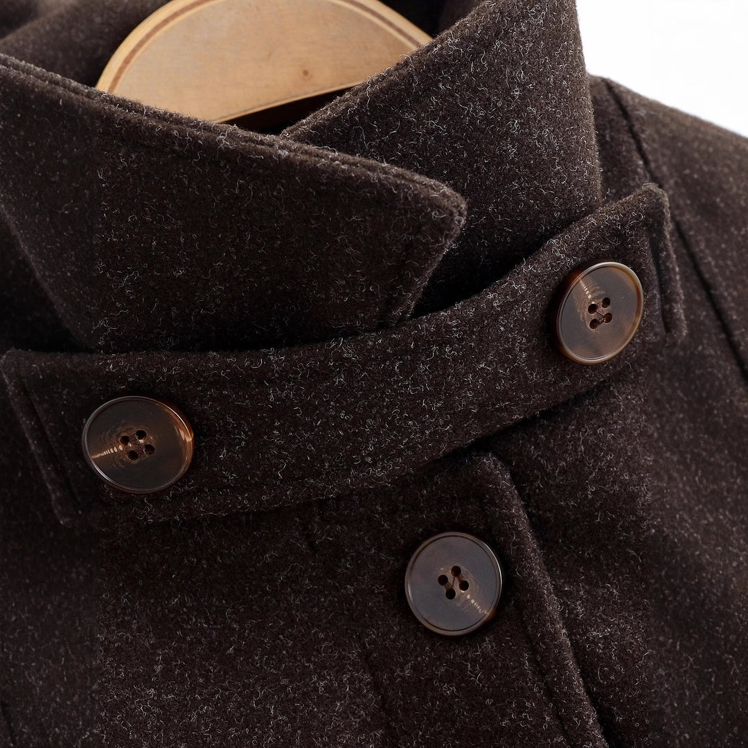 Damen 10+ taillierter Wollmix‑Mantel mit Bindegürtel Drune