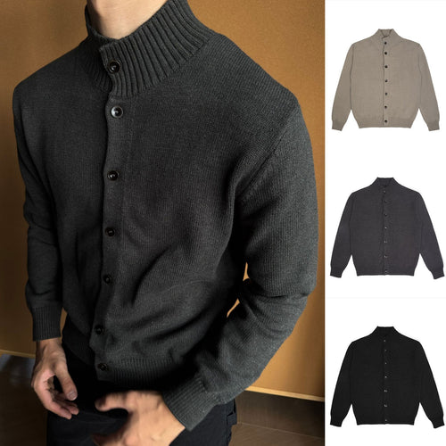Herren Stilvolle Strickjacke mit Knopfleiste Drune