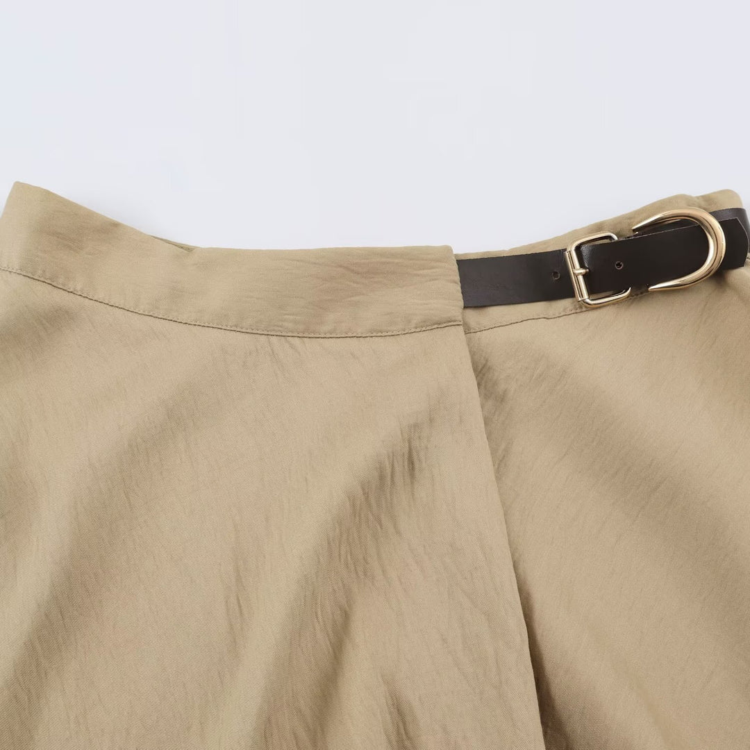 Damen Asymmetrischer Midirock mit Stufen- und High‑Low-Saum Drune