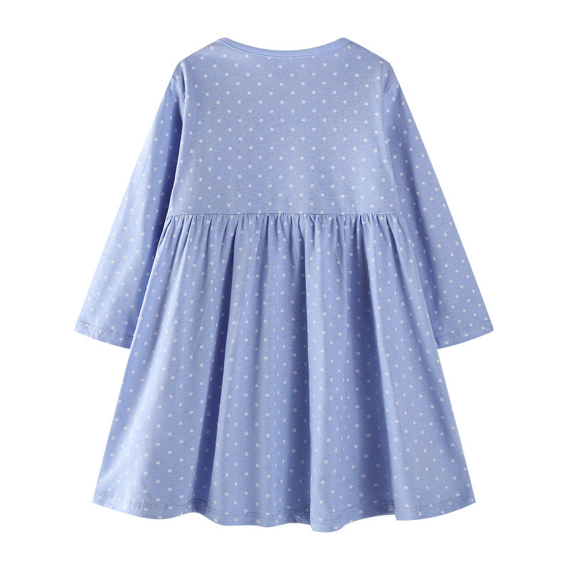 Mädchen Baumwollkleid mit niedlichem Hasenmotiv Drune