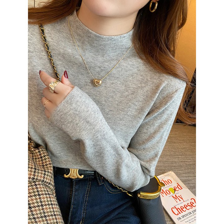Damen Strickpullover mit Stehkragen und weichem Material Drune