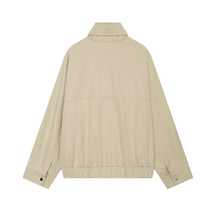 Damen Wasserabweisende Cropped-Utility-Jacke mit hohem Stehkragen und Karodetail an den Ärmelaufschlägen Drune