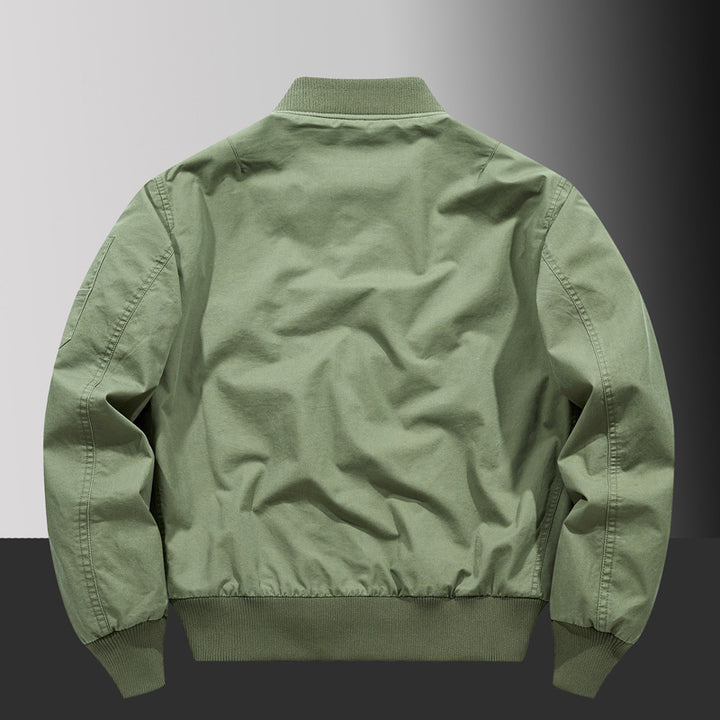 Herren Pilot‑Bomberjacke im Urban‑Utility‑Stil mit großen Klapp‑Pattentaschen und Ärmel‑Reißverschlusstasche Drune