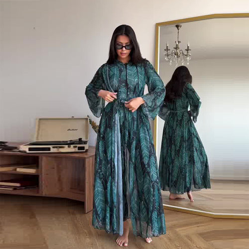 Damen Elegantes Maxikleid mit fließendem Schnitt Drune