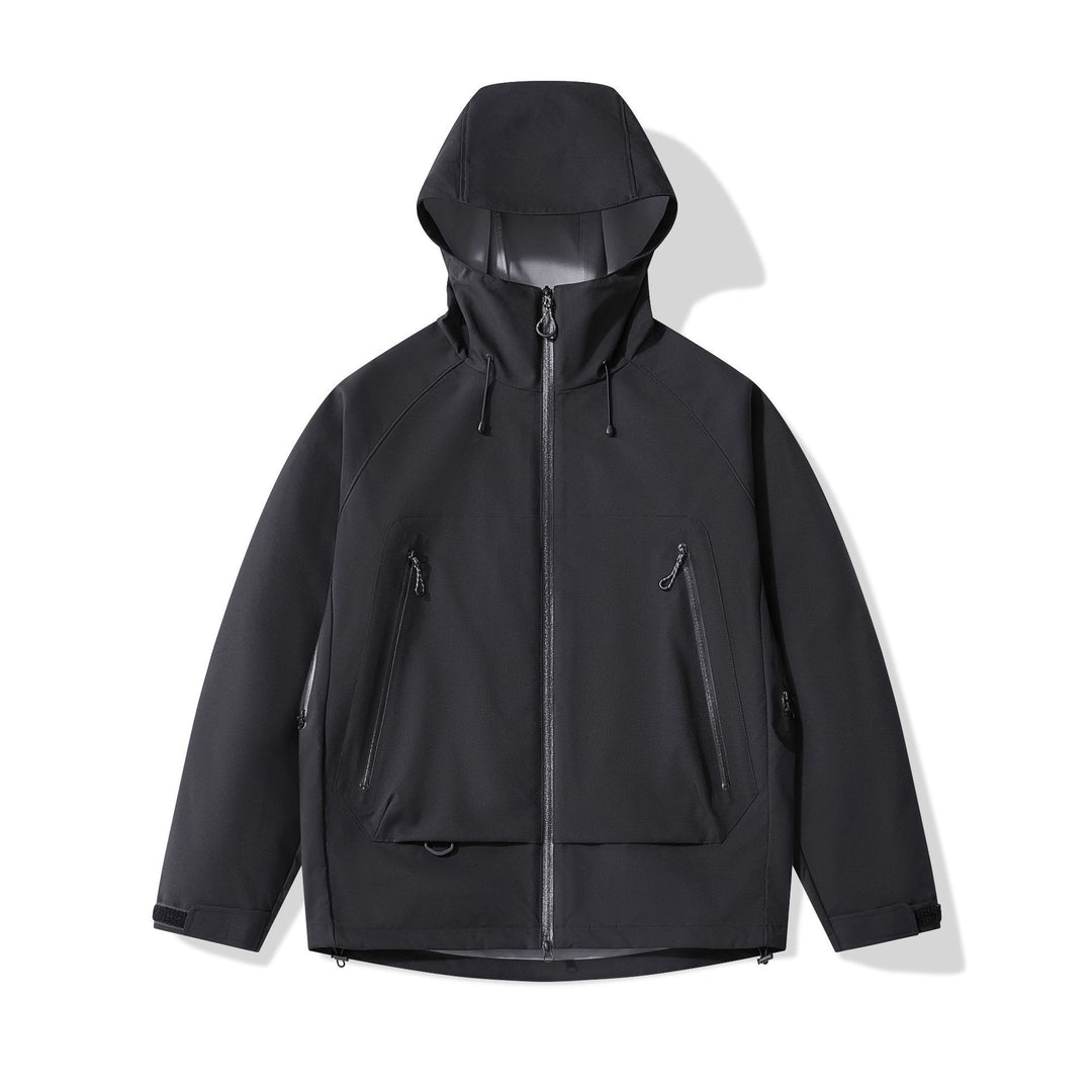 Herren technisch-isolierende Softshelljacke mit Kapuze und Fleece-Innenkragen Drune