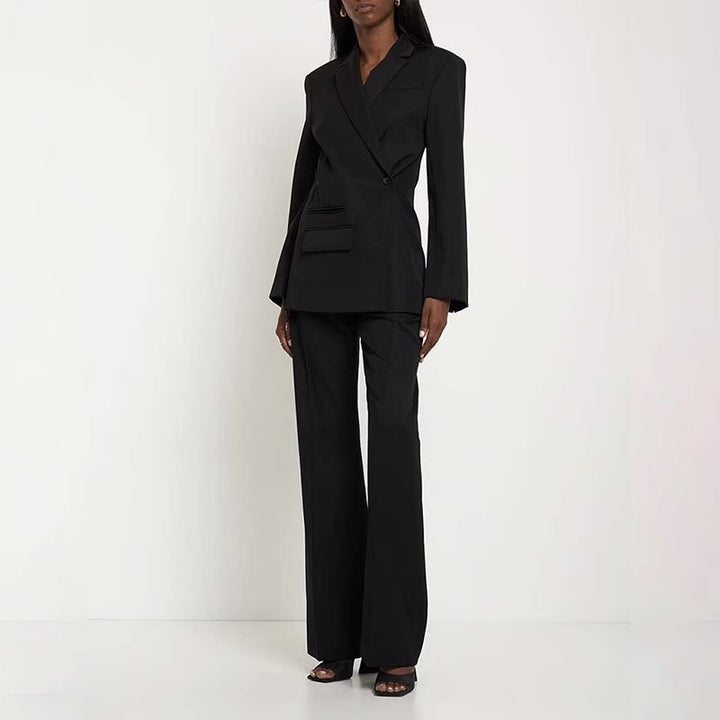Damen Modern geschnittener Blazer mit asymmetrischem Design Drune