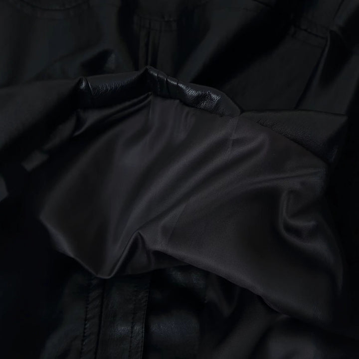 Damen Cropped Blouson in Glattlederoptik mit Rundhalsausschnitt und elastischem Saum Drune