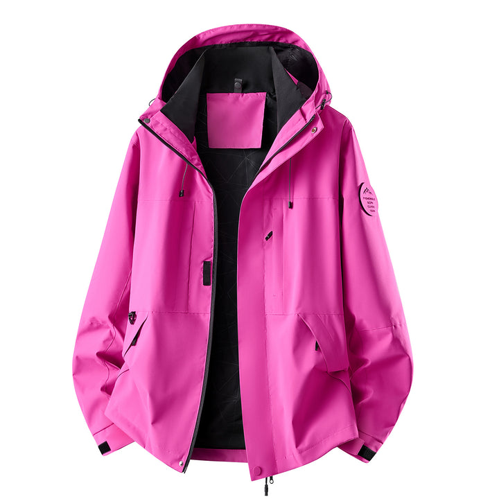 Herren Wasserabweisende Oversize-Outdoorjacke mit Kapuze, atmungsaktivem Softshell & Utility‑Taschen Drune