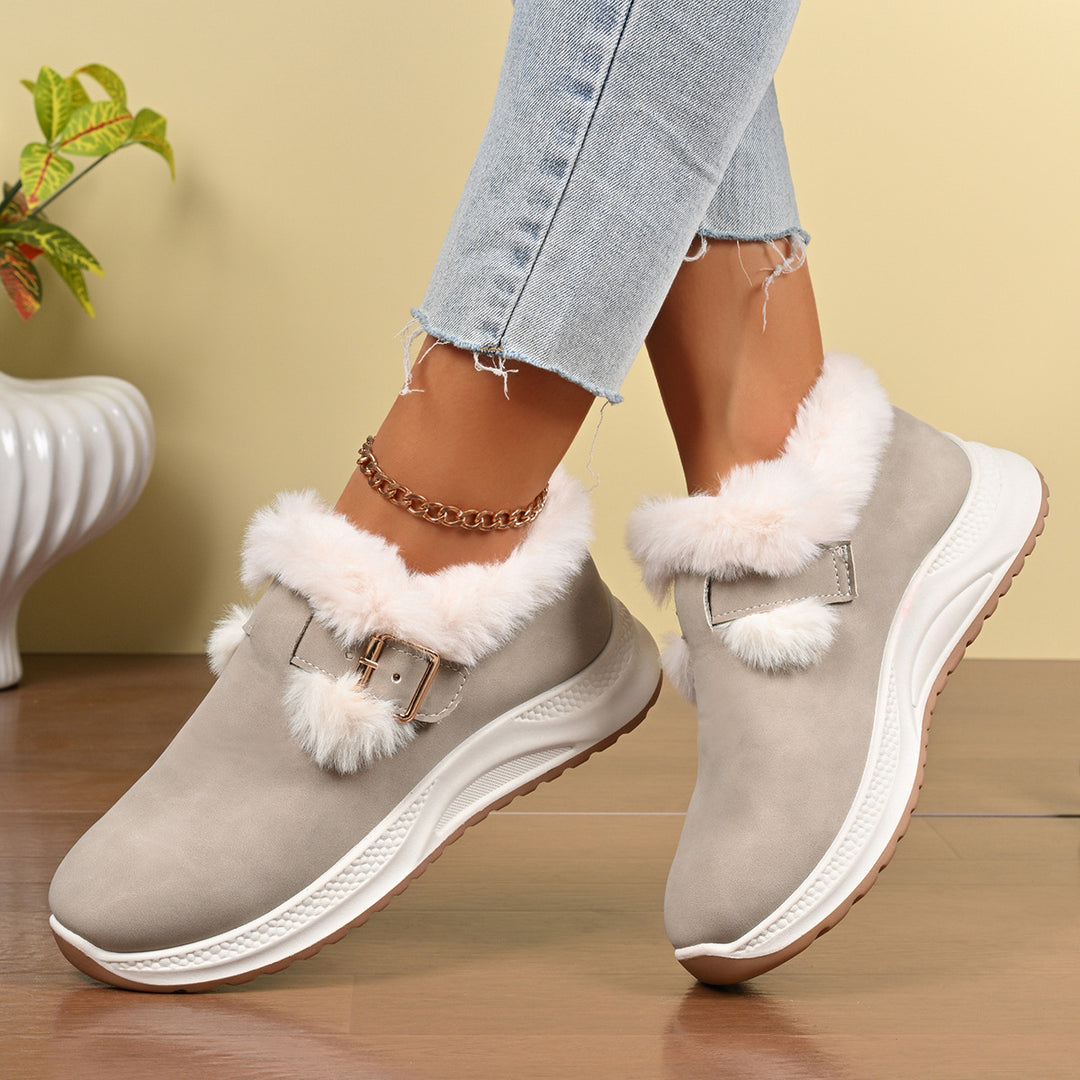 Drune | Plüsch-Fell kurze Stiefel für Damen – Gemütlicher & stylischer Komfort