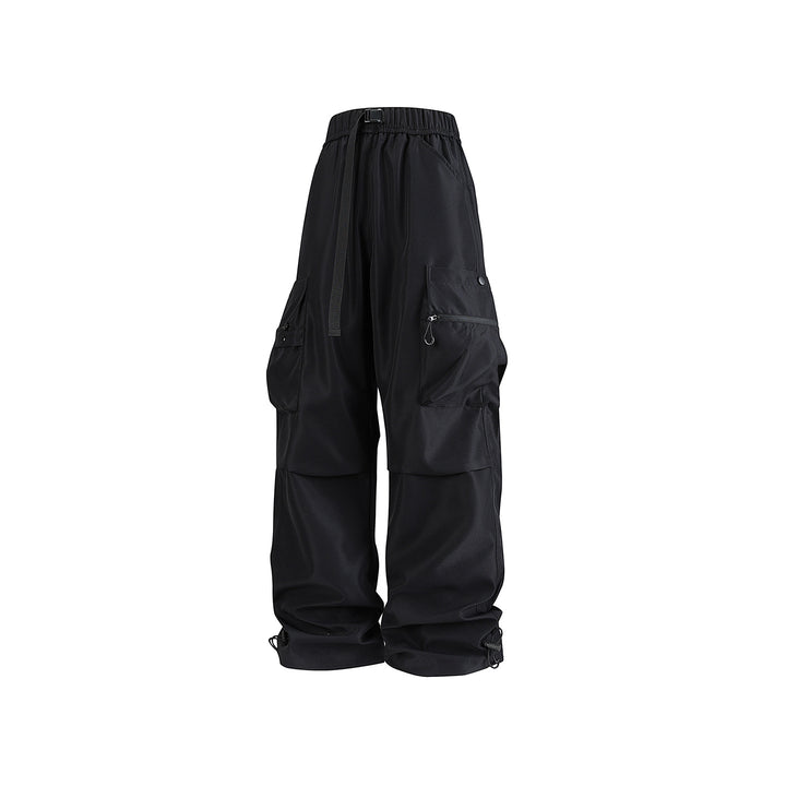 Herren Baggy‑Technische Cargo‑Hose mit integriertem Sicherheitsgurt und verstellbarem Saum Drune