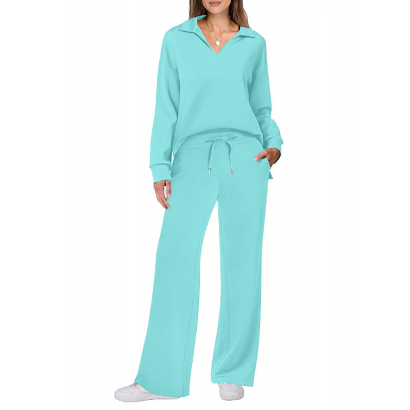 Damen lässiges Sweatshirt und Hose Set Drune