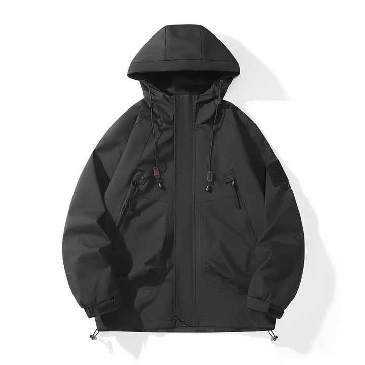 Herren technische Outdoor-Jacke mit verstellbarem Kapuzendesign und multifunktionalen Taschen Drune