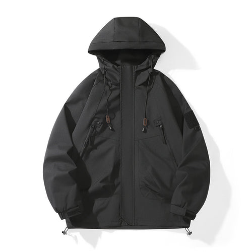 Herren technische Outdoor-Jacke mit verstellbarem Kapuzendesign und multifunktionalen Taschen Drune