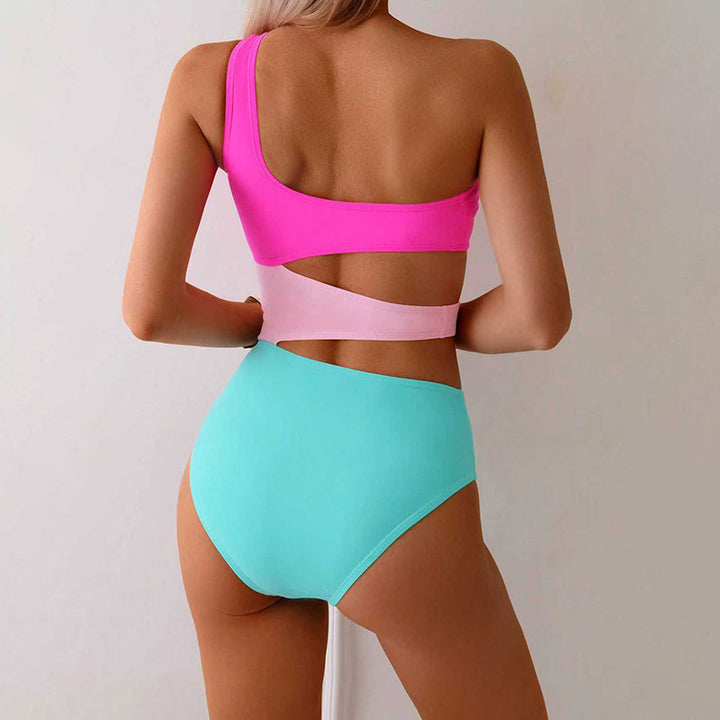 Damen asymmetrischer Badeanzug mit Cut-Outs Drune