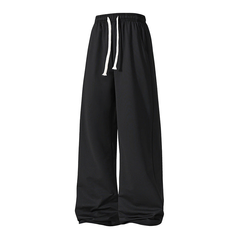 Damen ultraweite Palazzo-Sweathose mit elastischem Komfortbund und Kordelzug Drune