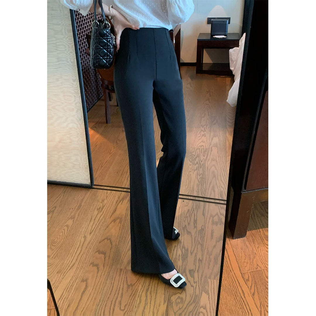 Damen Elegante Hoch taillierte Palazzo-Hose Drune