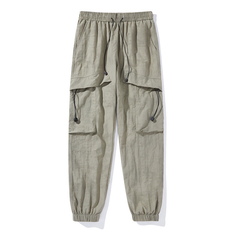 Damen Modische Cargo-Hose mit elastischem Bund Drune