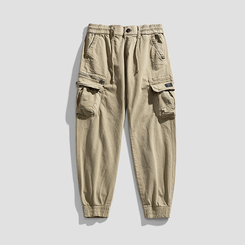 Herren Multifunktionale Cargo-Jogginghose im Urban-Utility-Stil mit elastischem Bund und Klapptaschen Drune