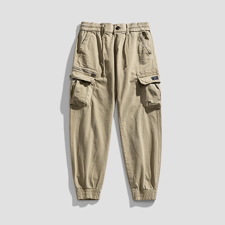 Herren Multifunktionale Cargo-Jogginghose im Urban-Utility-Stil mit elastischem Bund und Klapptaschen Drune