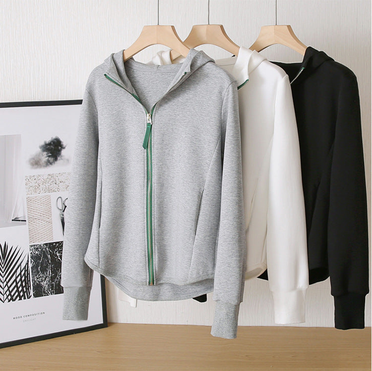 Damen Sportjacke mit Kapuze und Reißverschluss Drune
