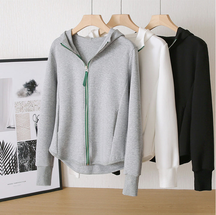 Damen Sportjacke mit Kapuze und Reißverschluss Drune