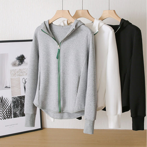 Damen Sportjacke mit Kapuze und Reißverschluss Drune