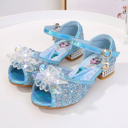 Mädchen Glitzernde Festtagschuhe mit Blumenapplikation Drune