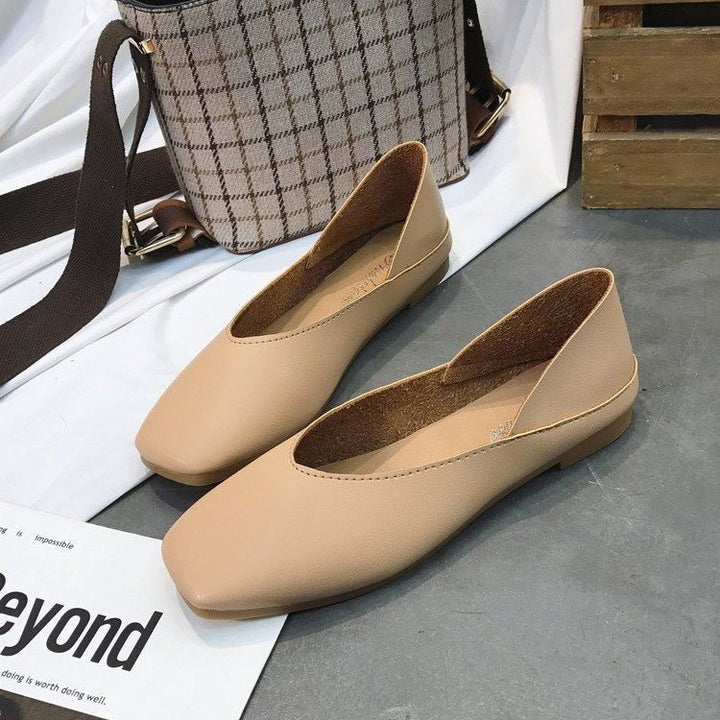 Damen Ballerinas mit zeitlosem V-Ausschnitt und flexibler Sohle Drune