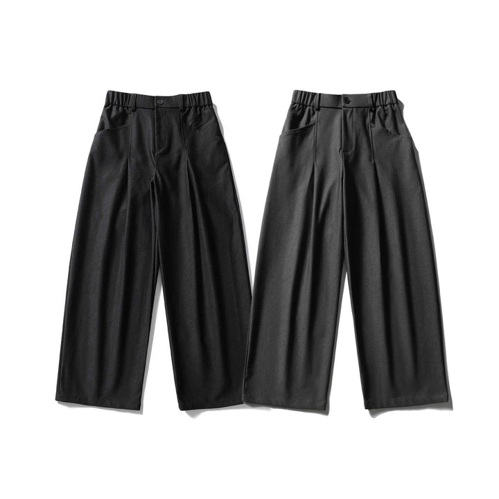 Damen Elegante Hochtaillierte Palazzo-Culotte mit teil‑elastischem Bund und Geschnittenen Bundfalten Drune