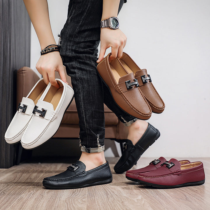 Herren Elegante Mokassins mit Metallverschluss