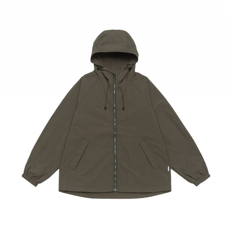 Unisex Weitgeschnittene Kapuzenjacke im Parka‑Style mit verlängertem Rückenteil und Tunnelzug Drune