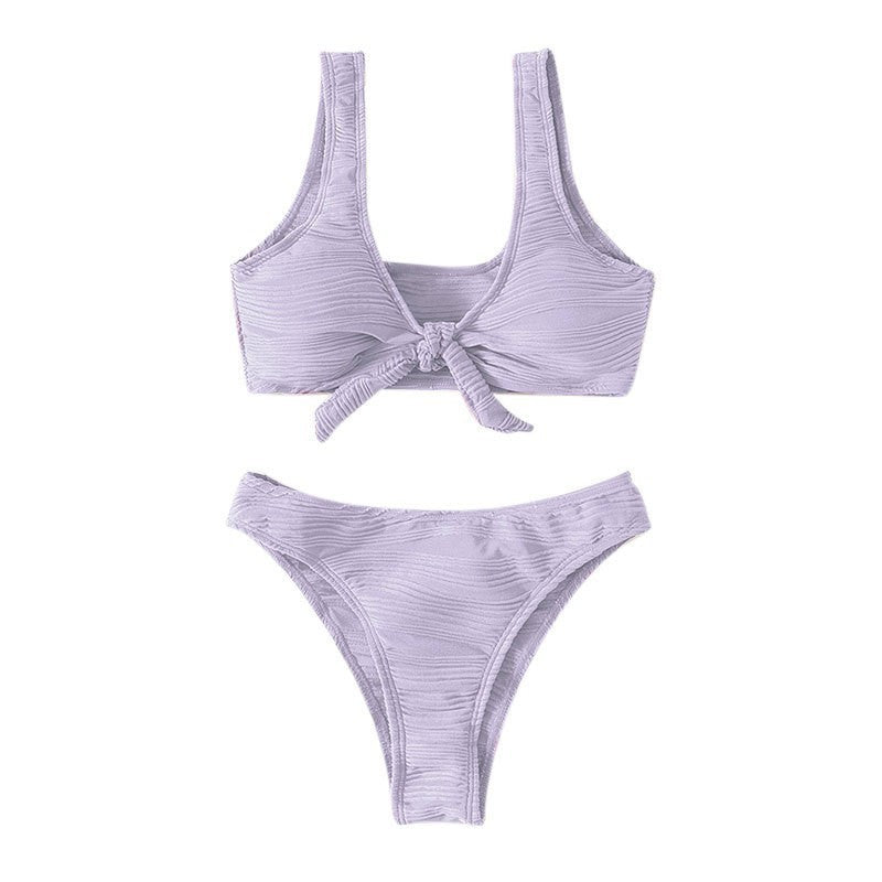 Damen Bade-Set mit knotenförmigem Oberteil Drune