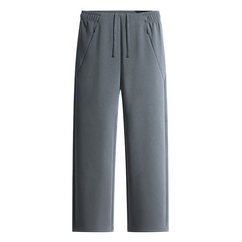 Herren Weite Lounge-Jogginghose aus technischer Baumwollmischung mit elastischem Bund & Reißverschlusstaschen Drune