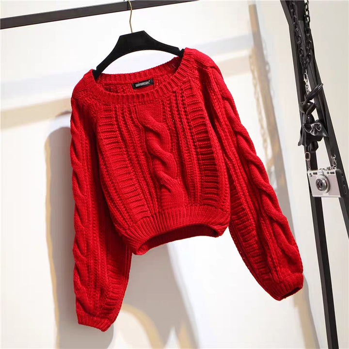 Damen Gemusterter Chunky Pullover Drune