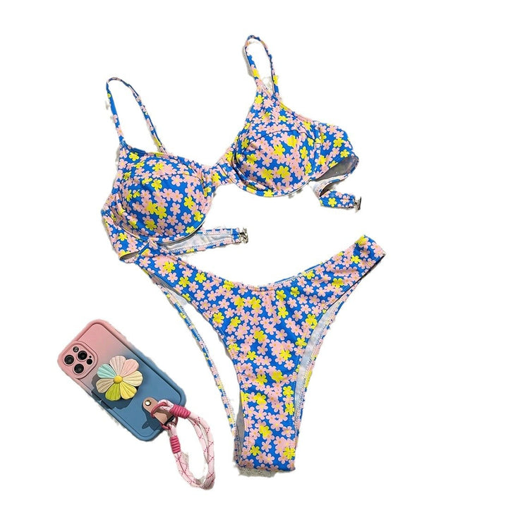 Damen Bademode mit floralem Design und raffinierten Trägern Drune